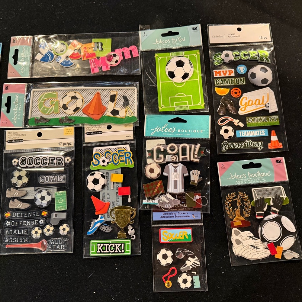 Jolees/recollections Soccer Themed Stickers